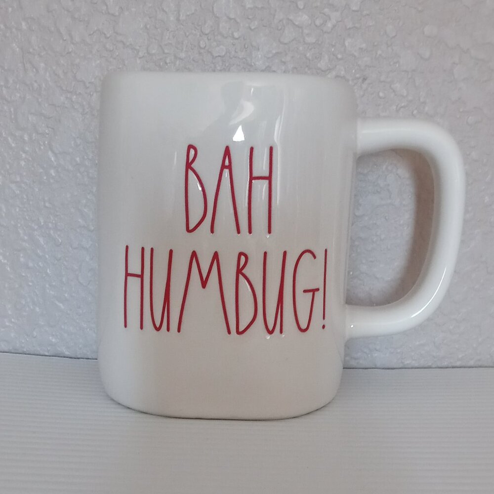 Rae Dunn "Bah Humbug!" Artisan Collection By Magenta Holiday Mug Sticker 💎 RARE